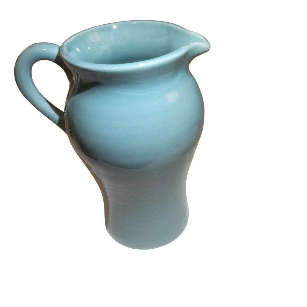 Vintage‎ Turquoise Teleflora Ceramic Vase Made In Portugal 8.5